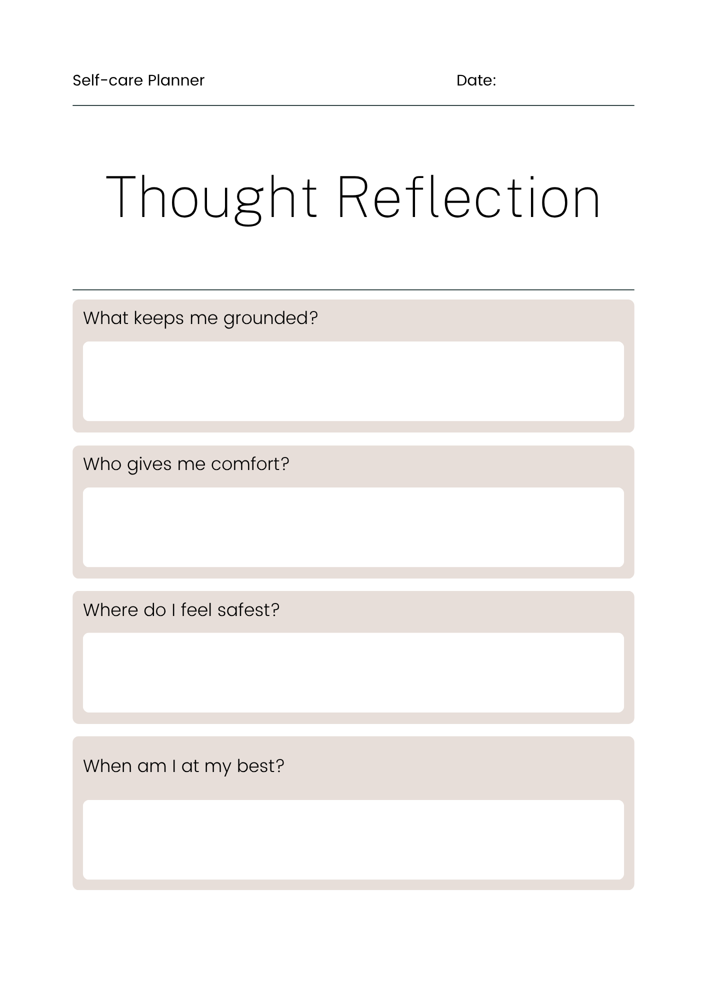 The Female Boss Self Care Planner