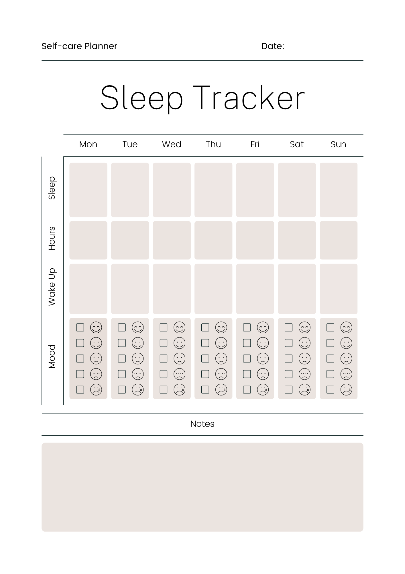 The Female Boss Self Care Planner